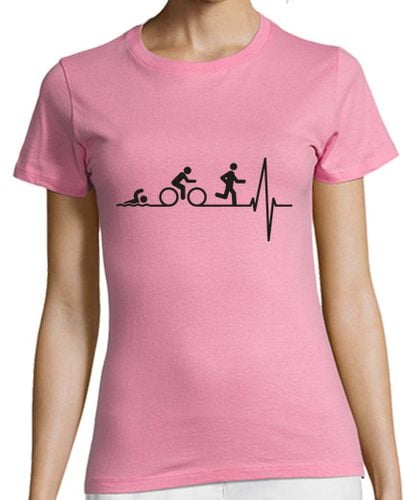 Camiseta Mujer Manga Corta Triathlon en el Corazón laTostadora - latostadora.com - Modalova