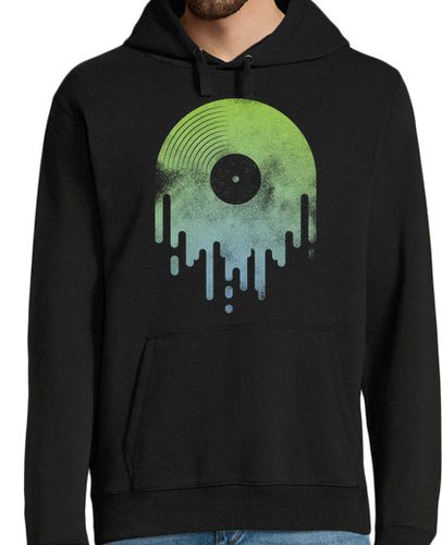 Sudadera Con Capucha Para Hombre Vinilo Chorreante verde laTostadora - latostadora.com - Modalova