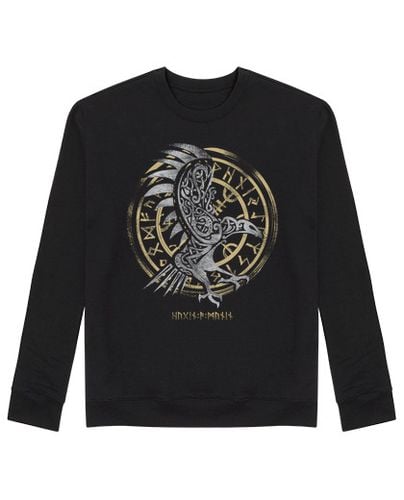 Sudadera Sin Capucha Unisex Cuervo de Odin solo laTostadora - latostadora.com - Modalova