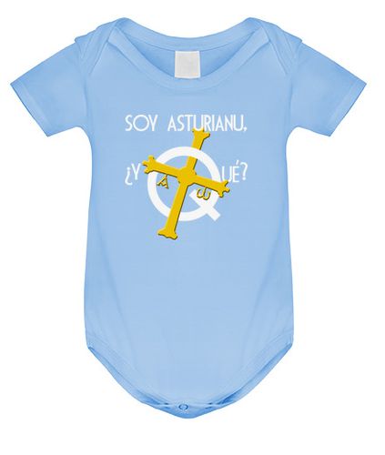 Body bebé Soy asturiano, ¿y qué? fondo oscuro - latostadora.com - Modalova