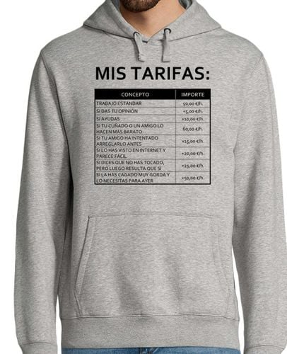 Sudadera Con Capucha Para Hombre Mis tarifas (fondo claro) laTostadora - latostadora.com - Modalova