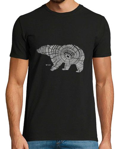 Camiseta Hombre Manga Corta oso de madera salvaje laTostadora - latostadora.com - Modalova