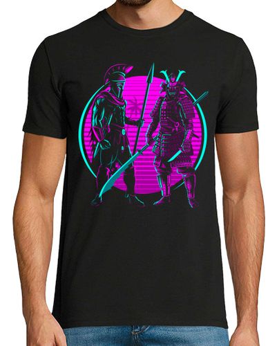 Camiseta Hombre Manga Corta Retro Spartan vs Samurai laTostadora - latostadora.com - Modalova