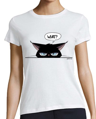 Camiseta Mujer Manga Corta Camiseta mujer grumpy black cat laTostadora - latostadora.com - Modalova