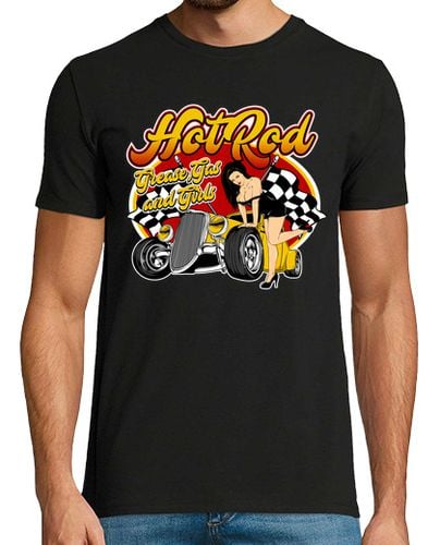 Camiseta Camiseta Pin Up Girl Retro Hot Rod Rockabilly Music Vintage Rockers 1950s 60s laTostadora - latostadora.com - Modalova