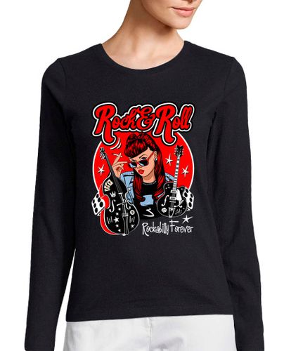 Camiseta mujer Camiseta Rock Pin Up Girl Rockabilly Music Rockers Vintage Rock and Roll laTostadora - latostadora.com - Modalova