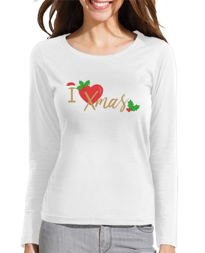 Camiseta mujer I Love Xmas Camiseta manga larga mujer - latostadora.com - Modalova