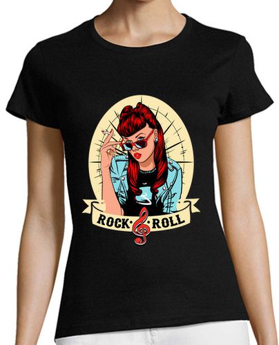 Camiseta mujer Camiseta Rock Rock and Roll Retro Pin Up Girl Rockabilly Rockers - latostadora.com - Modalova