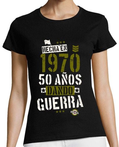 Camiseta Mujer Manga Corta 1970. 50 años dando guerra laTostadora - latostadora.com - Modalova