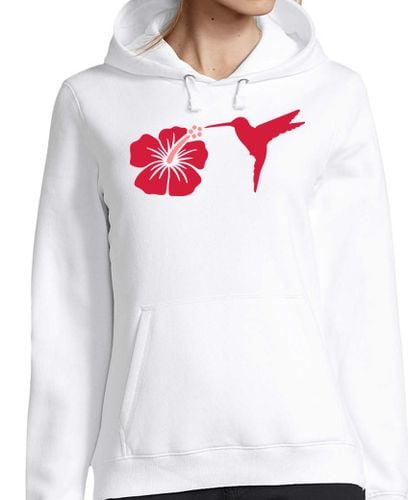 Sudadera Con Capucha Para Mujer colibrí hibisco rojo laTostadora - latostadora.com - Modalova