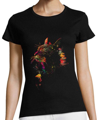 Camiseta mujer gato de arte callejero - latostadora.com - Modalova