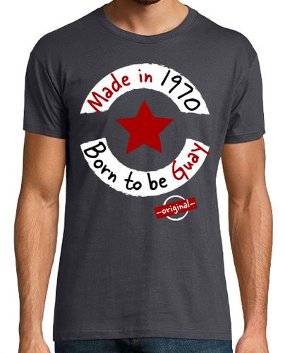 Camiseta Hombre Manga Corta Made in 1970 Born to be Guay laTostadora - latostadora.com - Modalova