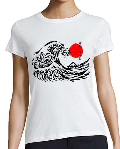 Camiseta mujer la gran ola de kanagawa - latostadora.com - Modalova