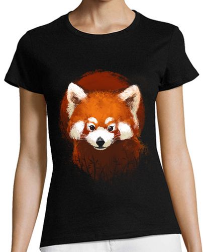 Camiseta mujer Red panda sunset - Animal Nature - latostadora.com - Modalova
