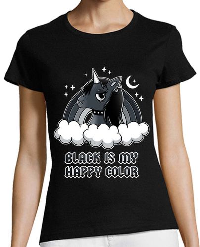 Camiseta mujer Black Unicorn - latostadora.com - Modalova