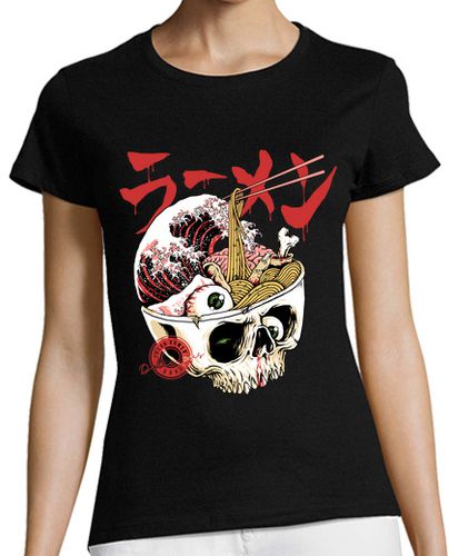 Camiseta Mujer Manga Corta ramen aterrador laTostadora - latostadora.com - Modalova