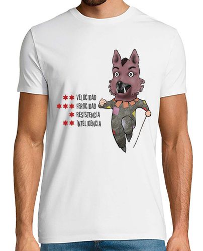 Camiseta El lobo. Letras negras para camiseta clara - latostadora.com - Modalova