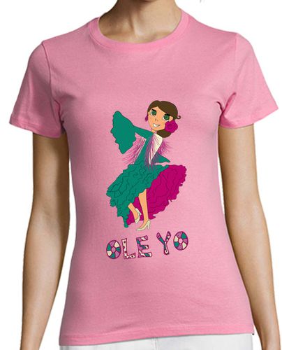 Camiseta Mujer Manga Corta Ole yo, la gitana flamenca 2 laTostadora - latostadora.com - Modalova