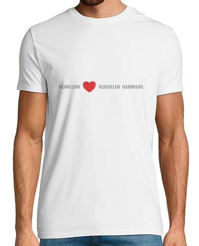 Camiseta LOVE en código binario, camiseta manga corta hombre - latostadora.com - Modalova