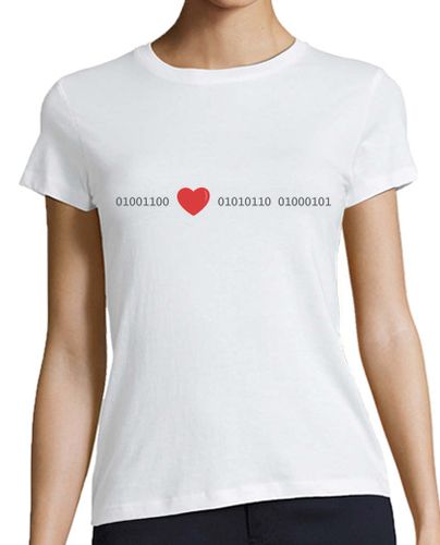 Camiseta mujer LOVE en código binario, camiseta mujer - latostadora.com - Modalova