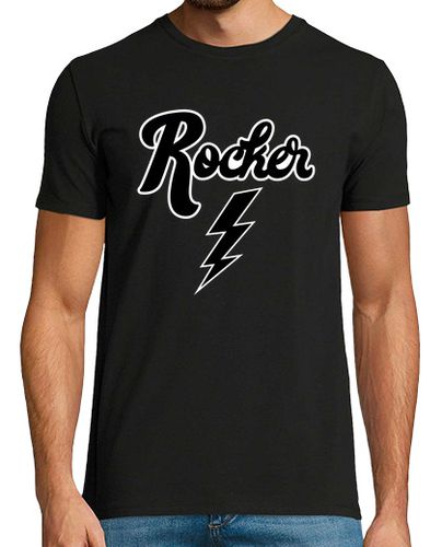 Camiseta Diseño Rock Rocker Rayo Música Rockabilly Rock and Roll Conciertos - latostadora.com - Modalova