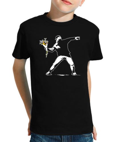 Camiseta niños Flower Thrower - Banksy laTostadora - latostadora.com - Modalova