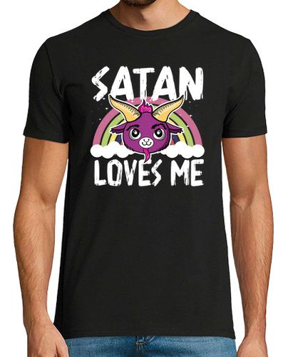 Camiseta Cute Satan Loves Me Baphomet tshirt - latostadora.com - Modalova