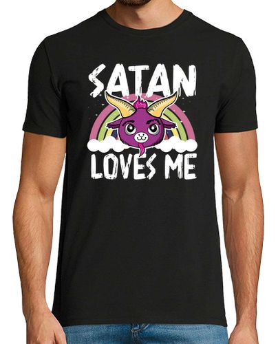 Camiseta Cute Satan Loves Me Baphomet tshirt laTostadora - latostadora.com - Modalova