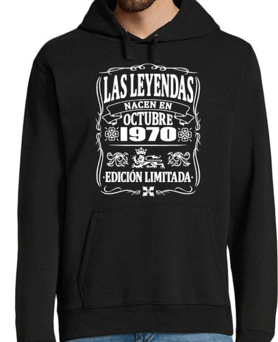 Sudadera Con Capucha Para Hombre Leyendas nacen en octubre 1970 laTostadora - latostadora.com - Modalova