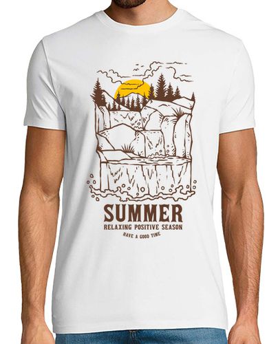 Camiseta Camiseta Naturaleza Montañas Relax Summer Estilo Retro Vintage - latostadora.com - Modalova