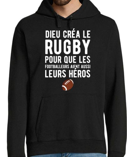 Sudadera Con Capucha Para Hombre dios creó el regalo de rugby laTostadora - latostadora.com - Modalova