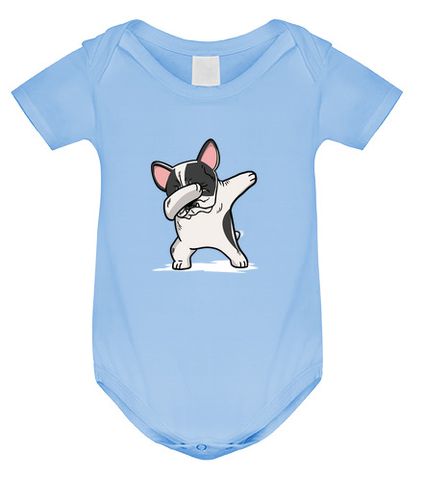 Body bebé Perro Bulldog Francés Blanco DAB! - latostadora.com - Modalova