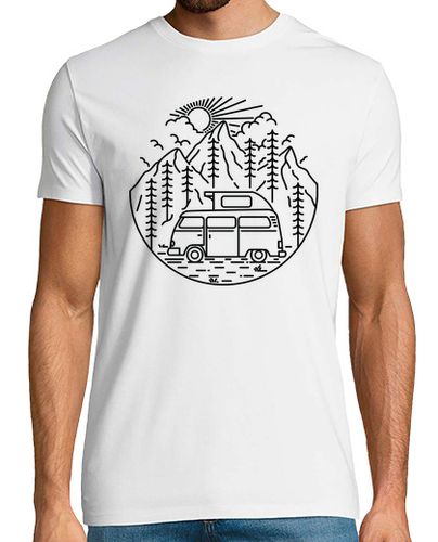 Camiseta Hombre Manga Corta furgoneta y naturaleza laTostadora - latostadora.com - Modalova