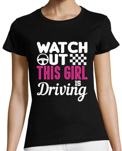Camiseta mujer chica de conducir licencia de conducir nuevo examen de manejo escuela de manejo - latostadora.com - Modalova