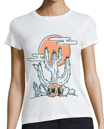 Camiseta mujer cráneo y cactus - latostadora.com - Modalova