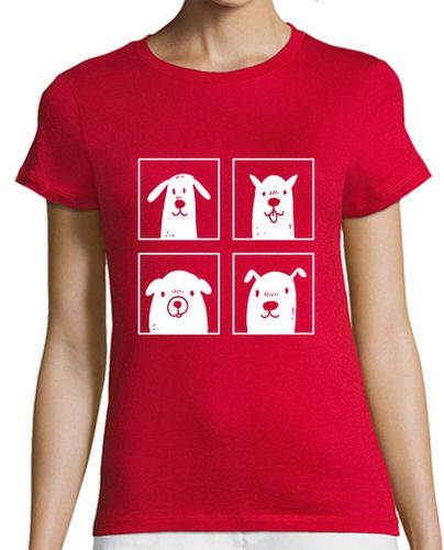 Camiseta mujer Cuatro Perros Felices - latostadora.com - Modalova