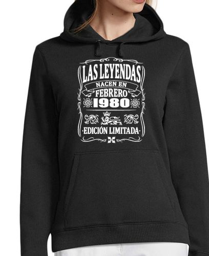 Sudadera Con Capucha Para Mujer Leyendas nacen en febrero 1980 laTostadora - latostadora.com - Modalova