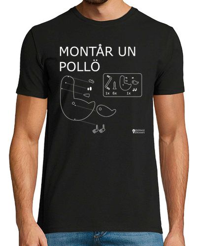 Camiseta Hombre Manga Corta Montar Un Pollo Black laTostadora - latostadora.com - Modalova