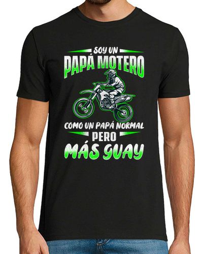 Camiseta Hombre Manga Corta Soy Un Papá Motero Guay Motocross Regalo Día Del Padre Motos Cross laTostadora - latostadora.com - Modalova