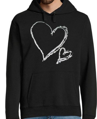 Sudadera Con Capucha Para Hombre Corazon Tiza Corazones Dibujo laTostadora - latostadora.com - Modalova