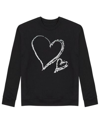 Sudadera Sin Capucha Unisex Corazon Tiza Corazones Dibujo laTostadora - latostadora.com - Modalova