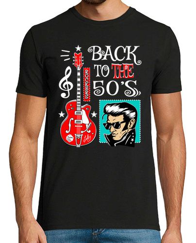 Camiseta Camiseta Rock N Roll Party Rocker Guitarra Rockabilly Music Vintage 50s laTostadora - latostadora.com - Modalova