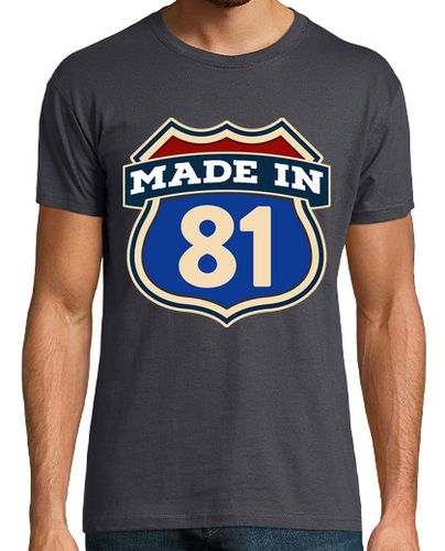 Camiseta Made In 81 Nacidos En 1981 Señal USA Regalo Cumpleaños - latostadora.com - Modalova