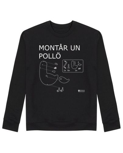 Sudadera Sin Capucha Unisex Montar Un Pollo Black laTostadora - latostadora.com - Modalova