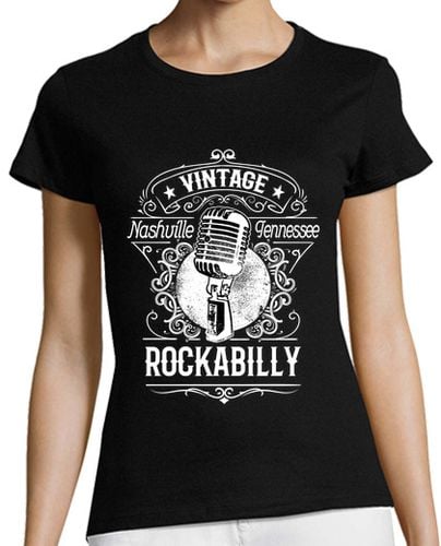 Camiseta mujer Camiseta Rockabilly Music Nashville Tennessee Vintage Retro Rock N Roll Rockers USA laTostadora - latostadora.com - Modalova