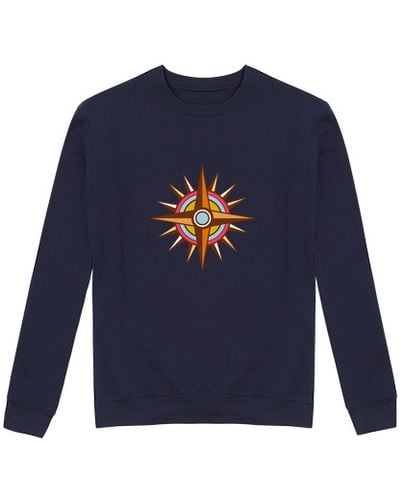 Sudadera Sin Capucha Unisex Vintage brújula estrella retro aislado laTostadora - latostadora.com - Modalova