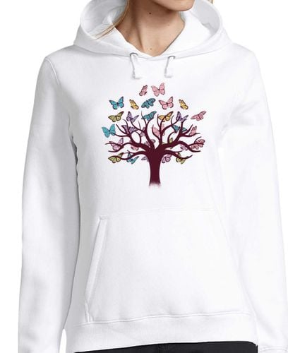 Sudadera Con Capucha Para Mujer Árbol de Mariposas laTostadora - latostadora.com - Modalova