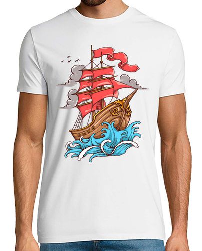 Camiseta Camiseta Marinero Barco Retro Océano Mar Ancla Capitán laTostadora - latostadora.com - Modalova