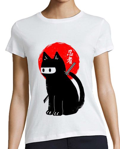 Camiseta mujer gato negro ninja - latostadora.com - Modalova