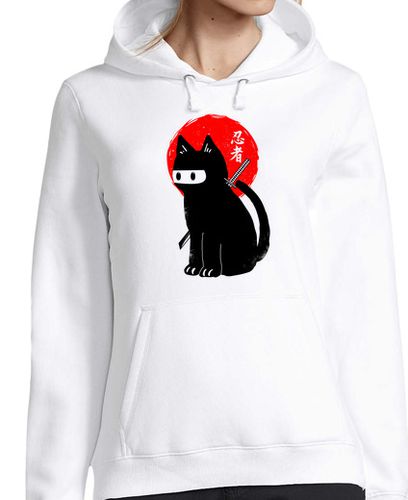 Sudadera Con Capucha Para Mujer gato negro ninja laTostadora - latostadora.com - Modalova